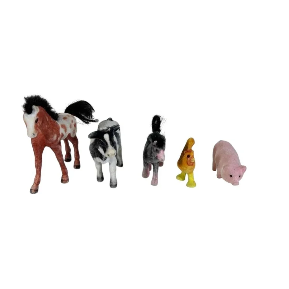 Melissa And Doug Wooden Latches Barn With Five‎ Animals Horse Pig Pony Cow Hen
